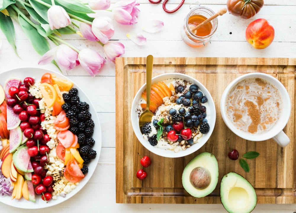 Colourful balanced meal